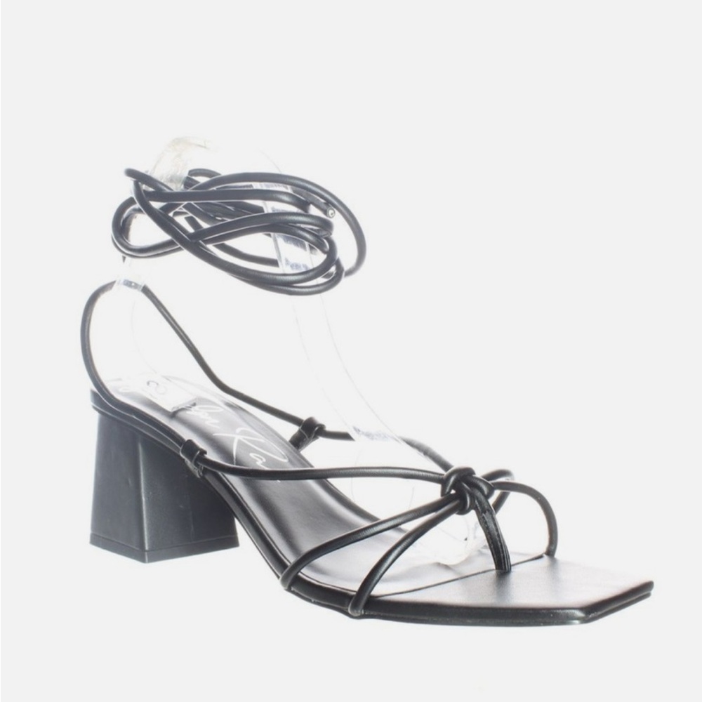 Elegant Black lace up heels